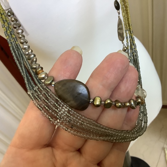 Silpada Jewelry Silpada Sterling Silver Mixed Beaded Necklace Brass